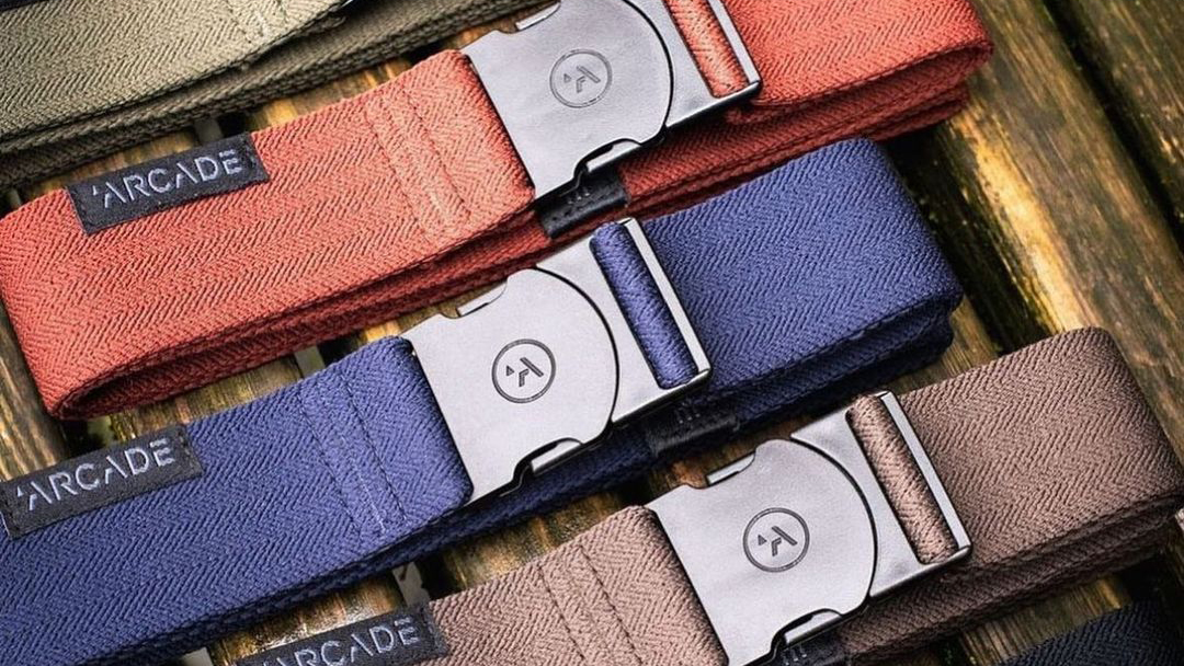 Pasek do spodni Arcade Ranger Belt - z elastycznej taśmy z płaską klamrą z tworzywa - kolor: Vermilion
